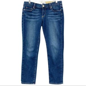 Paige Medium Wash 5-Pocket Jimmy Jimmy Crop in Rebecca Women's Stretch Jeans 26